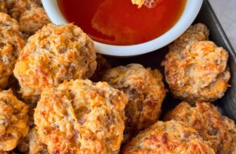Simple Pancake Sausage Balls Recipe with Maple Syrup