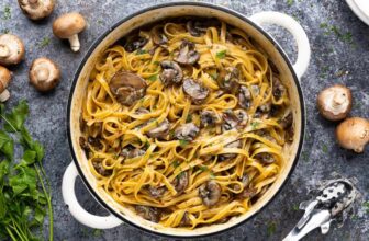 One Pot Creamy Mushroom Pasta